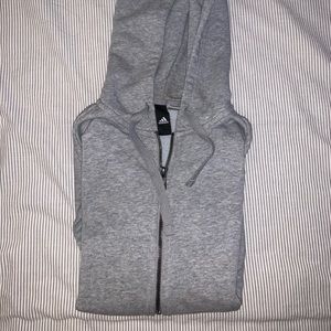 GREY ADIDAS LOGO JACKET